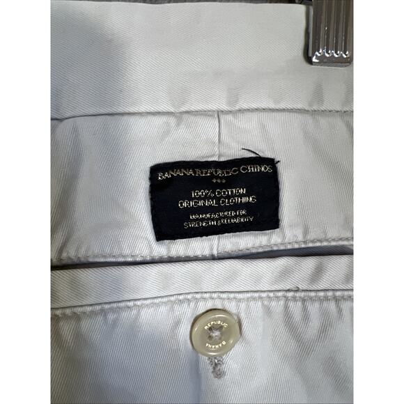 Banana Republic Pant Mens 34X32 Khaki Relaxed Fit Dawson Chino Cotton Preppy - Picture 5 of 14